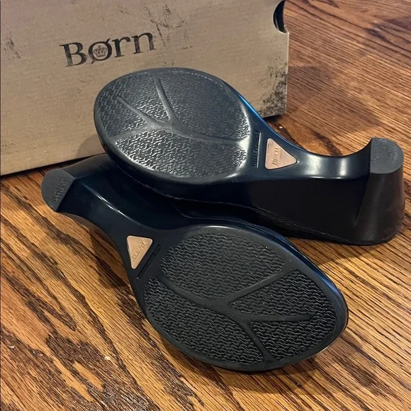 Women’s shoes Black Leather Mules clogs - Picture 6 of 8